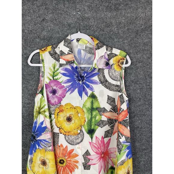 Craig Taylor Sun Dress Caroline Bright Floral Print Sleeveless Women's Small - Picture 2 of 16